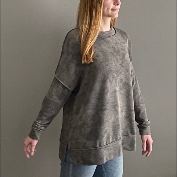 Women’s Cherish Brand Grey Mix Tie Dye Look Top - Picture 6 of 8